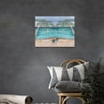 thumbnail image 2 of Beach Wall Art Motivational Sea Turtles Wall Decor Inspirational Inhale Exhale Quotes Canvas Prints Blue Sea Palm Trees Pictures Modern Home Framed Artwork for Living Room Bedroom Bathroom 16"x12", 2 of 6