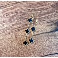 thumbnail image 3 of shiyou-18K Gold Black Four-Leaf Clover Chain Bracelet, 9 Inches, Gold Cable Chain Bracelet, Fashion Jewelry for Women, 8 inches, Yellow Gold, other, 3 of 4