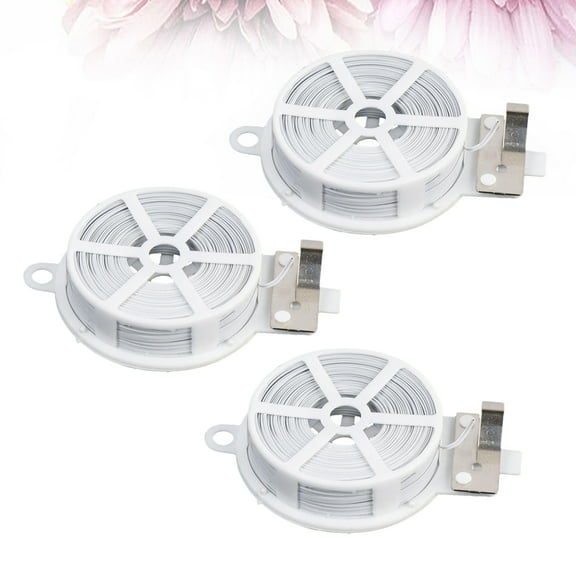 PENIKOKO 3-Pack White Garden Tie Wire, Strong Plastic Coated Wire for Label Attachment and Bag Closure, and Flexible
