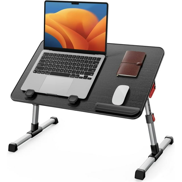 Adjustable Laptop Stand Portable Lap Desk with Foldable Legs Notebook Standing Breakfast Tray Reading Desk for Sofa Couch Bed Floor ( Medium Size)