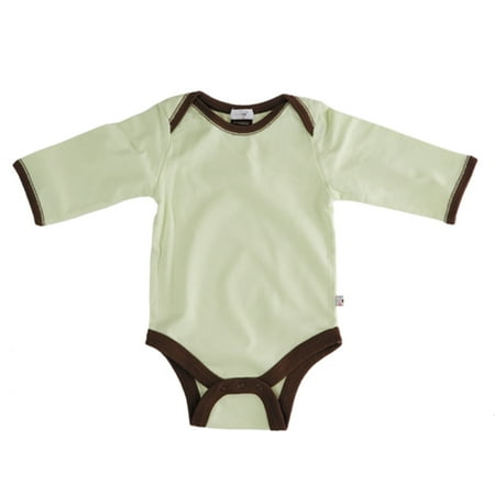 

Babysoy Solid Soft Basic Long Sleeve Bodysuit Tea (12-18M Green)