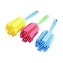 Extendable Bottle & Glass Cleaning Brush – Non-Scratch Foam Head for Gentle, Deep Cleaning | Ergonomic Handle & Extendable Reach for Tumblers, Mugs, Water Bottles, Wine Glasses & Drinkware