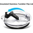 thumbnail image 3 of Couvercles de Remplacement pour Gobelet Isolé en Acier Inoxydable, Compatible avec Yeti Rambler, Ozark Trail, Old Style et Plus (30 Oz, Noir), 3 of 7