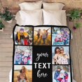 thumbnail image 3 of AISENIN Custom Blankets Gifts for Girlfriend Boyfriend Family Custom Blanket Wife and Husband Photo for Meaningful Day Valentines Day Birthday Christmas 10 Photos 50*60Inch, 3 of 5