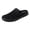 Black, variant on Womens Mesh Clogs Closed Toe Thick Sole Slides Adjustable Back Strap Slip on Flat Shoes Solid Color Outdoor Slippers Black Size 7.5