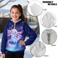 thumbnail image 6 of Pzuqiu Axolotl Hoodies for Kids Comfortable Warm Fall Outfits Fashion Clothing Lightness Personalized Girls Long Sleeve Hooded Sweatshirt Fall Winter Clothes for Girls 4-5, 6 of 7