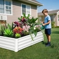 thumbnail image 2 of Acekid 6x3x2 FT Raised Garden Bed, Outdoor Galvanized Planter Box for Gardening, Rectangular Metal Bed for Plants, Vegetables, Flowers, 2 of 8