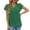 Green-04, variant on Mittory Women's Summer V Neck Ruffle Short Sleeve Blouse Business Office Casual Top Shirts
