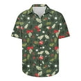 Christmas Hawaii Shirts for Men 2024 Short Sleeve Party Shirt Turndown