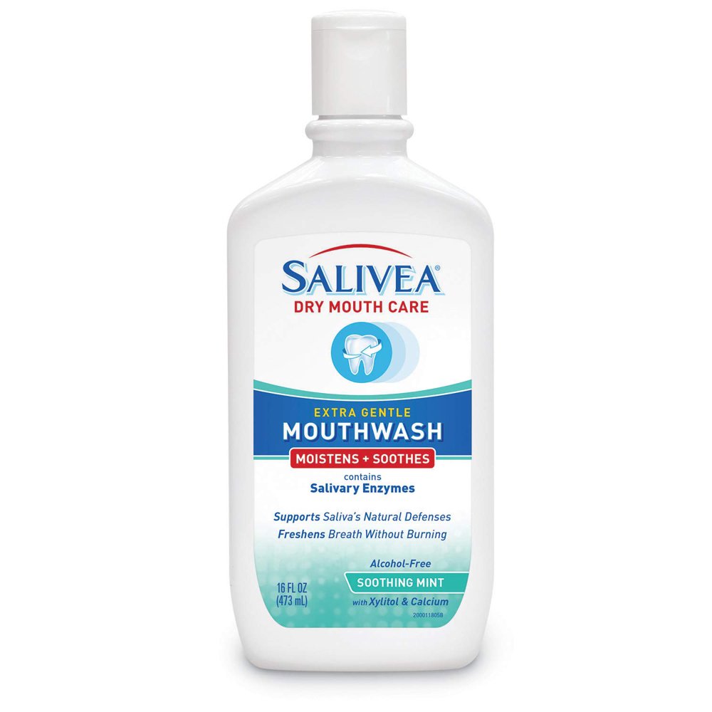 3 Pack Salivea Dry Mouth Care Extra Gentle Mouthwash, Soothing Mint 16