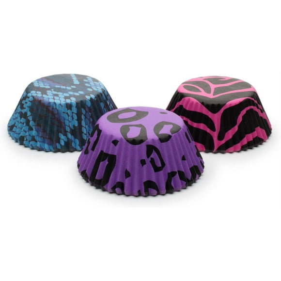 Fox Run 7109 Funky Animal Prints Bake Cup Set, Multicolored