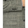 thumbnail image 3 of Mens Charcoal Plaid Modern Fit Blazer Luciano Natazzi 2, 3 of 6