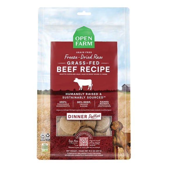 Freeze Dried Patties - Grass-Fed Beef - Freeze Dried Dog Food