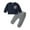 A04-Z1 Blue, variant on Toddler Baby Boy Fall Winter Clothes Color Block Long Sleeve Sweatshirt Pullover Tops + Joggers Pants Cute Baby Boy Outfits Set 9-12 Months,Black