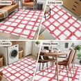 thumbnail image 5 of Area Rugs 2.7'x5', Red Buffalo Plaid Carpet for Living Room Bedroom Dining Room, Farmhouse Check Stripes Retro Geometric Throw Kitchen Rugs Non Slip Washable Rectangle Indoor Outdoor Rugs, 5 of 8