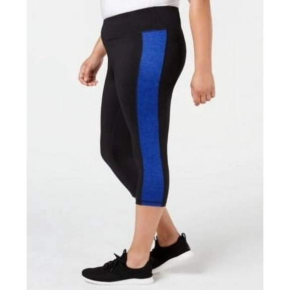 Ideology BRIGHT BLUE Plus Size Colorblocked Capri Leggings, US 2X