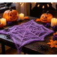 thumbnail image 2 of Stretchy Halloween Spider Silk, 20G Fake SPIDER Silk with 2 Pcs Plastic SPIDER, Spooky Stretch SPIDER Webbing for Indoor & Outdoor Halloween Party Decorations,Purple, 2 of 6