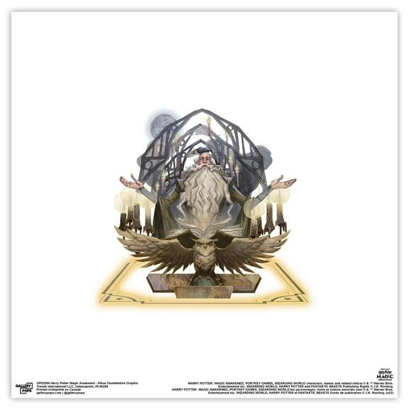 Gallery Pops Harry Potter Magic Awakened - Albus Dumbledore Graphic Wall Art, Unframed Version, 12" x 12"