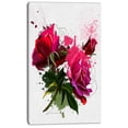 thumbnail image 2 of Pivoines Rouges Croquis Aquarelle - Impression sur Toile Florale, 2 of 3