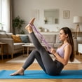 thumbnail image 4 of Figure 8 Resistance Band with Handles, Elastic Bands for Working Out, Arm, Back, Shoulder Training Elastic Ropes, Exercise Equipment for Yoga, Pilates, Purple, AKLJWH, 4 of 6