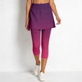 thumbnail image 5 of KHONTS Women's Tennis Skirt Leggings High Waist Tummy Control Athletic Yoga Capri Golf Pants Workout Clothing XXL, 5 of 7