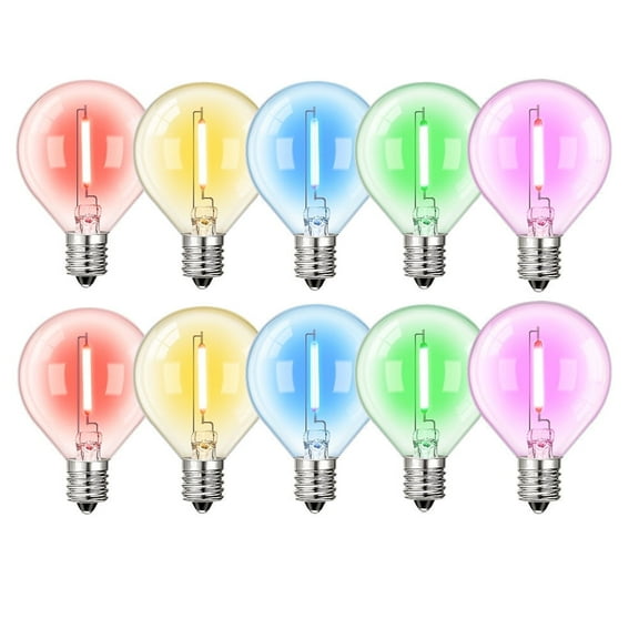 Colorful Led Bulb G40 String Light Replacement Bulb 1w E12 Base RGB Christmas Garden Party Decorative Garland Globel lamp