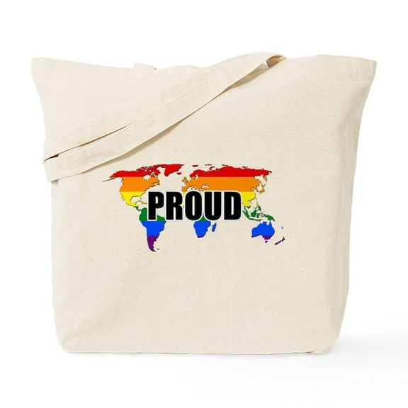 CafePress - Gay Pride Worldwide Tote Bag - Unisex Canvas Tote Bag, Beige, 1-Piece