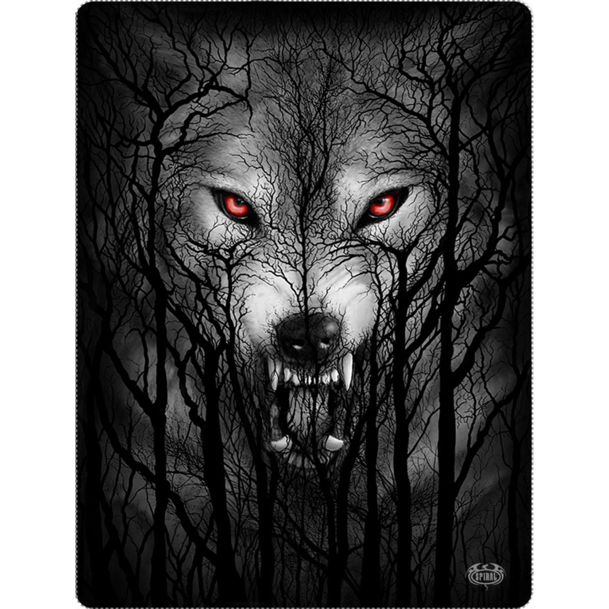 Howling wolves black metal toilet tissue holder 