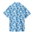 thumbnail image 6 of QHRMKOG Mens Hawaiian Shirt Loose Fit Print Short Sleeve Beach Shirts Light Tropical Holiday Button Down Hawaiian Shirt Summer Casual Shirts Blue M, 6 of 6