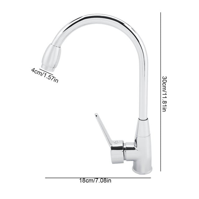 Tap Sturdy Abrasionresistant Durable Standing Rotated Mix Tap Faucet in Kitchen With Pipe