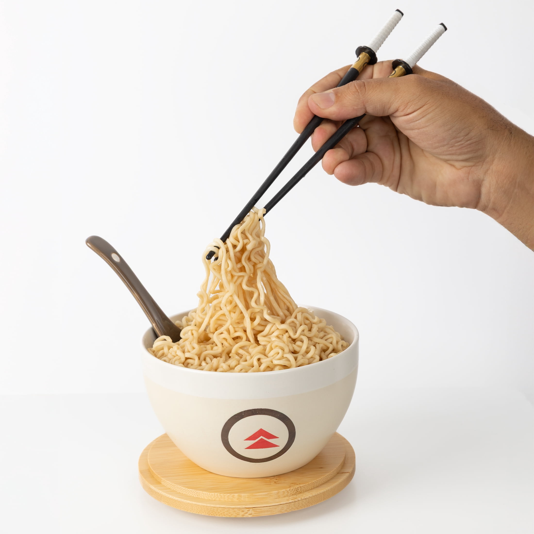 Sony Ghost of Tsushima, White Ceramic Noodle Bowl, Three Piece Set