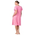 thumbnail image 5 of Aria Women's 100% Cotton Raglan Sleeve Smocked Neck Sleepwear 40" Gown, Sizes XS-5X, 5 of 8