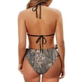 thumbnail image 6 of chaqlin Women's Woodland Camo Halter Triangle Bikini Set - Quick Dry Tie Side Two Piece Swimsuit for Beach & Pool Vacation, 6 of 9