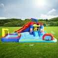 thumbnail image 3 of Cheelom Inflatable Bounce House, Playground Sets for Kids Backyard, Water Spray & Water Pool for Age3+， 227"*205"*97", 3 of 10