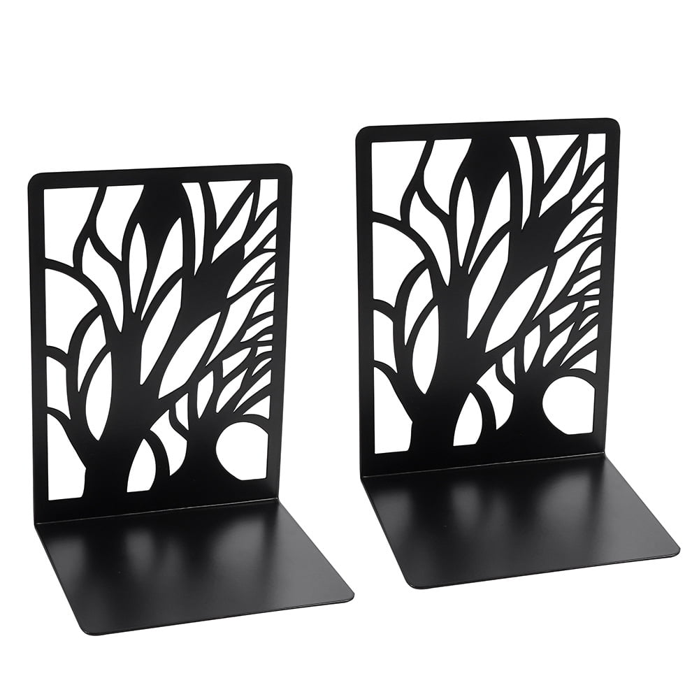 Sujetalibros, Sujetalibros Para Libros, Sujetalibros Decorativos Estantes De Decoracion Del Hogar Escuela U Oficina Sujetalibros De Metal Pesado Sujetalibros Sujetalibros Negro 2 Piezas Arbol Ormromra Czjj Zh92