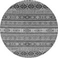 thumbnail image 1 of Ahgly Company Indoor Round Abstract Gray Modern Area Rugs, 3' Round, 1 of 4