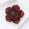 thumbnail image 4 of Rhinestone Rose Flower Brooch for Women Fashion Crystal Blossom Flower Brooches Lapel Pins Elegant Dress Accessories Jewelry Boutonniere Corsage for Hat Suit Valentine Mother Jewelry Wedding, 4 of 11