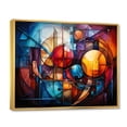 thumbnail image 2 of Designart "Rainbow Colored Cubist Forms I" Cubism Floater Framed Canvas Print, 2 of 7