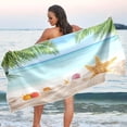 thumbnail image 6 of Coolnut Tropical Beach Beach Towel Super Soft Microfiber Sand Free Beach Towels, Oversized Camping Pool Towel, Lightweight, Breathable & Quick Dry Towels, 31x71in Washcloth Gift, 6 of 7