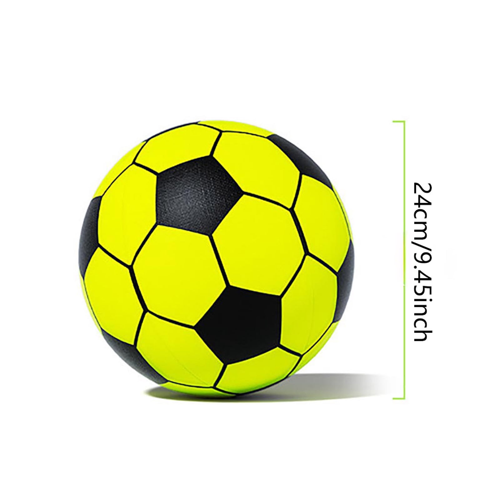 Dwellin Kids Foam Soccer Ball 9.45 Inch Mini Soft Silent Football Indoor Outdoor Toy Balls for Training Kicking Realistic Bounces Quiet Practice Orange