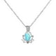 thumbnail image 2 of Fiudx Collar de Moda para Mujer con Colgante de Flor de Cristal Ahuecado, Collar Luminoso, 2 of 4