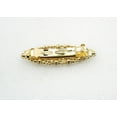 thumbnail image 4 of Faship Gorgeous Brown Rhinestone Crystal Pearl Floral Barrette, 4 of 5