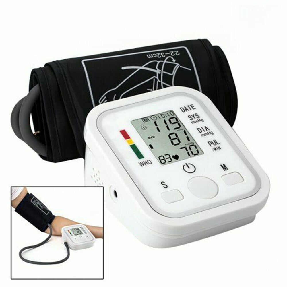 LELINTA Digital Wrist Blood Pressure Monitor, Talking Home Use Automatic BP Machine, Heart Rate Detection, Upper Arm Machine Pulse Meter Cuff