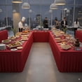 thumbnail image 4 of Table Skirts HolidayIdeas, spandex rojo, paquete de 4 unidades para mesa de 4 pies, 4 of 8