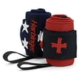 thumbnail image 1 of Muñequeras de levantamiento de pesas Harbinger Red Line de 45 cm para hombre y, 1 of 8