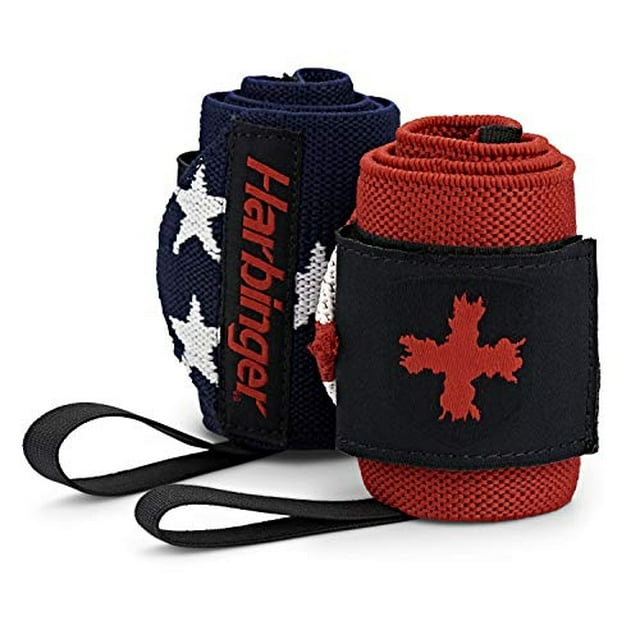 Muñequeras de levantamiento de pesas Harbinger Red Line de 45 cm para hombre y