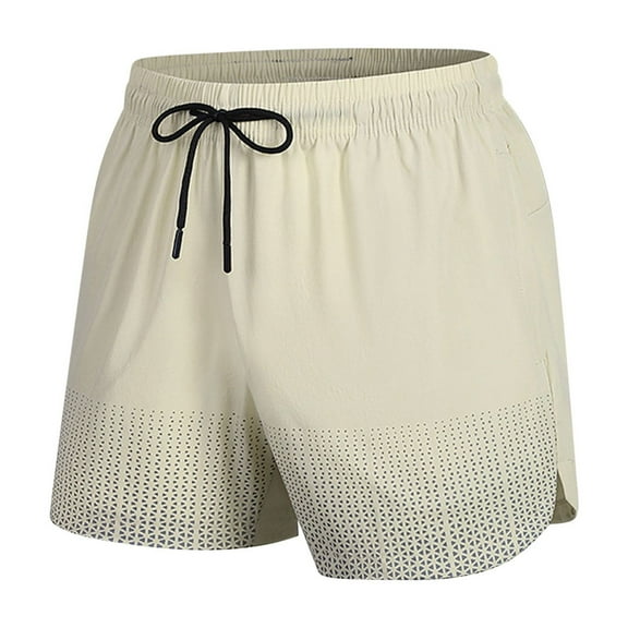 Mlzmgr Plus Size Sports Shorts L-4XL for Men Drawstring Elastic Waist Running Shorts Moisture Wicking Gym Shorts