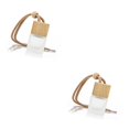thumbnail image 2 of Transemion Car Hanging Perfume Pendent Air Freshener Essential Oils 8ml Decorations Clear Empty Bottle Glass Diffuser Interior 2.5x5cm 2Set, 2 of 6