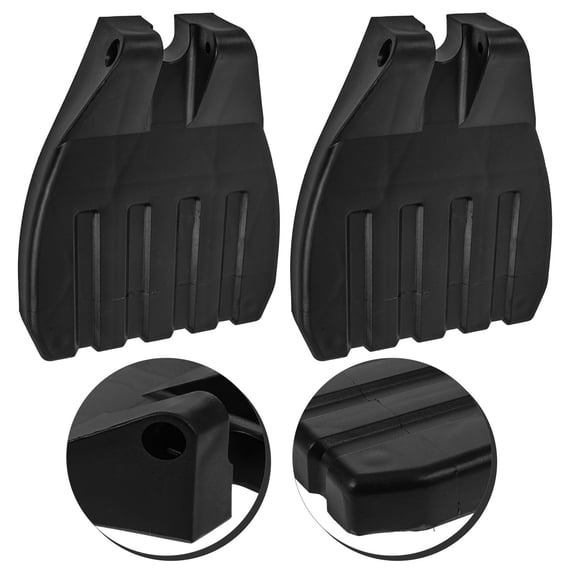 IBASETOY 2Pcs Heavy Duty Wheelchair Footrest Replacement with Rising Design for Stable Use Black
