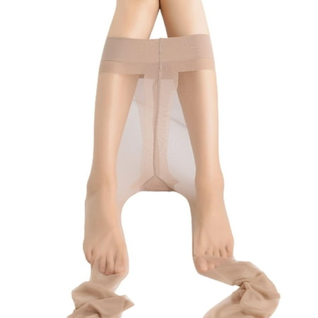 

VEAREAR Invisible Stretchy Bottoming T-shaped Crotch Ultrathin Seamless Transparent Tights Stockings for Home